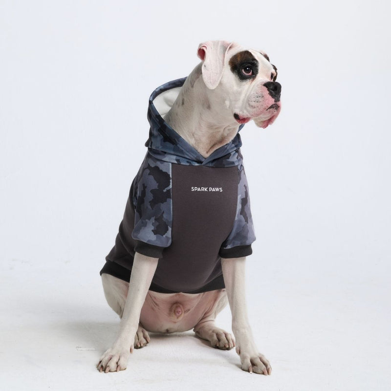 Grey Camo Dog Hoodie