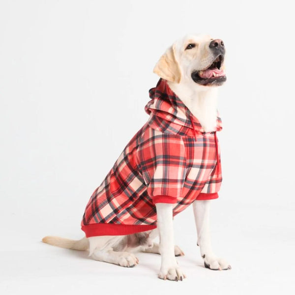 Red Plaid Dog Hoodie